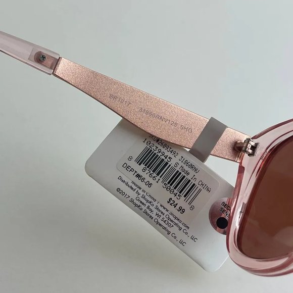 SG00796 Urbanology Trans Pink Sunglasses For Women Square Tinted 100% UVA/UVB - Picture 5 of 7